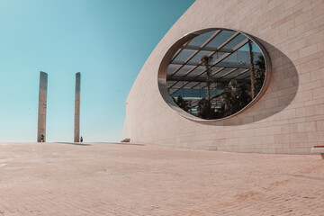 Modern bulding arquitecture in the Champalimaud Foundation