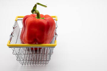 large fresh red bio peppers