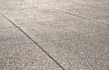 Marble slabs on the sidewalk