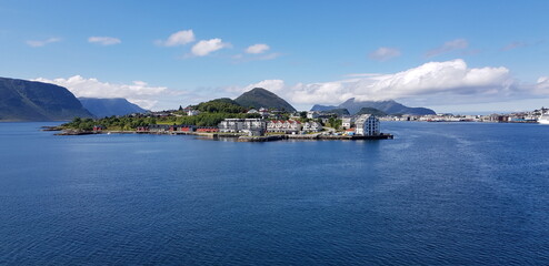 Blick auf Alesund in Norwegen