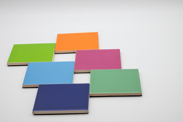 colored pad on a white background