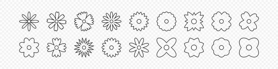 Flowers vector icons. Flower icon. Flowers isolated. Flowers in modern simple flat style. Vector illustration