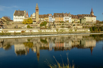 Obraz premium The historical town of Bremgarten on