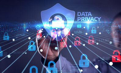 Cyber security data protection business technology privacy concept. Data privacy