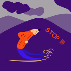 Mr Pencil Stop suddenly