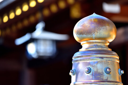 寒川神社の本殿の擬宝珠