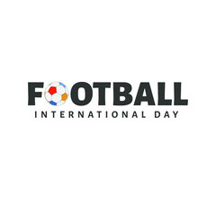 Vector illustration on the theme of International Football Day on December 10. Decorated with a hand draw ball.