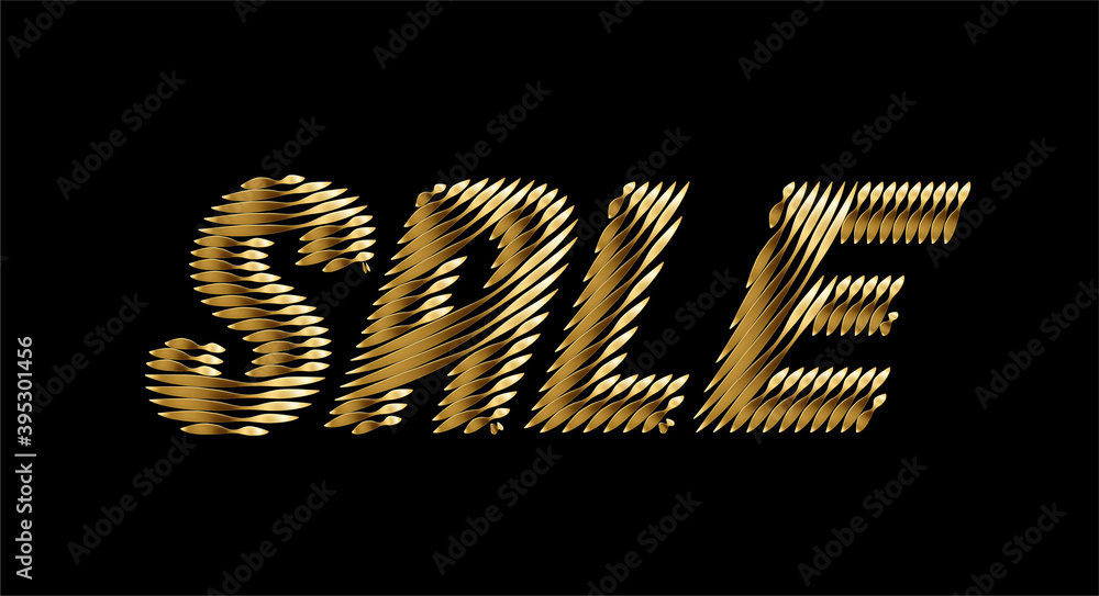 Wall mural sale text gold modern trendy design template . vector design