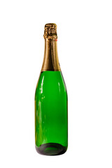 Bottle of the champagne isolated on white background