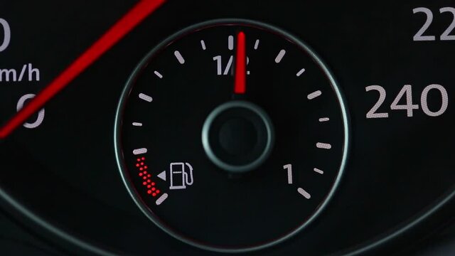 fuel gauge goes up and down in the car
