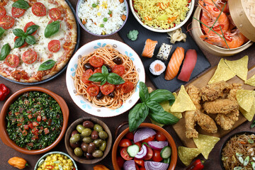cibo internazionale o dieta mediterranea