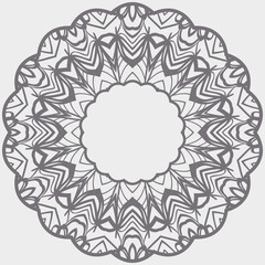 vintage rosette - mandala, isolated on white background. Vector illustration