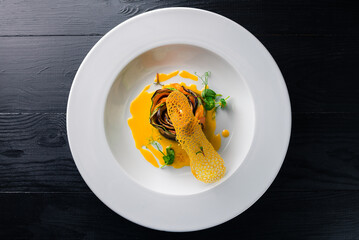 Ratatouille on a black table