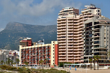 Modern touristic architecture in Calpe, Alicante - Spain 