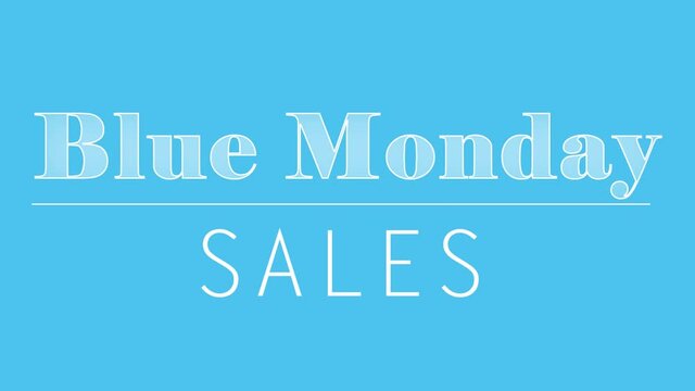 Promotion of sales for blue monday. Elegant design.