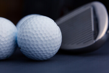 golf ball and iron stick