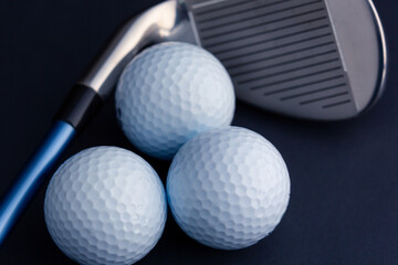 golf ball and iron stick