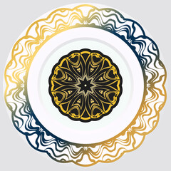 Abstarct Luxury Geometric Background with mandala elements Vector