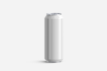 Aluminum can on white background 3d render