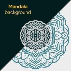 Mandala design.background for meditation poster. Unusual flower shape. vector.