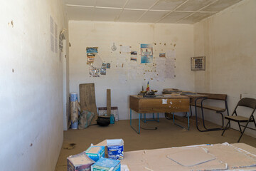 Abandoned school in Sahara Desert, Chad