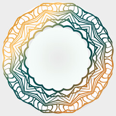 Ornamental round floral patterns. Rosette ornaments. Vector illustration for design