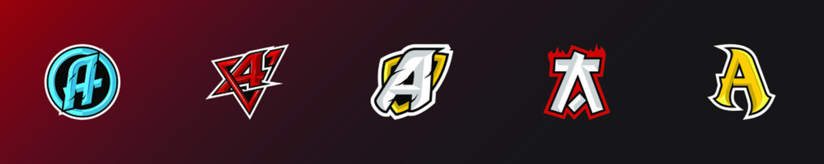 Set of initial sport/esport logo design © yzor.std