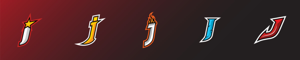 Set of initial sport/esport logo design © yzor.std