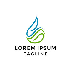 Initial EG Nature Liquid Logo Design Template