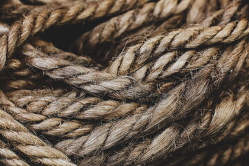 background of twisted gray rope