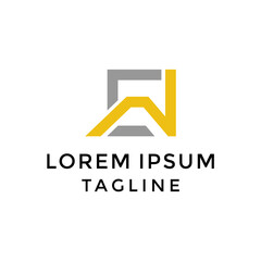 Initial NE, EN Logo Design Template Vector