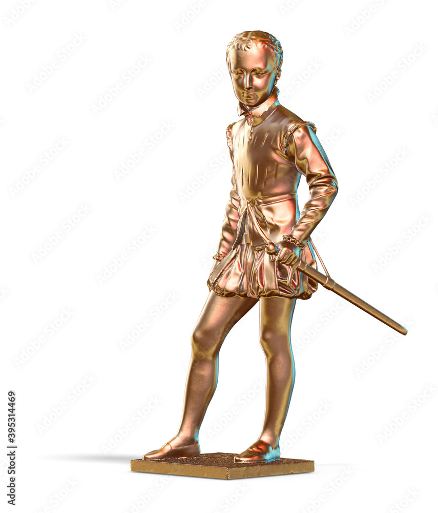 Fototapete a collection of sculptures made in neon style on a black background for your design ideas. 3d render