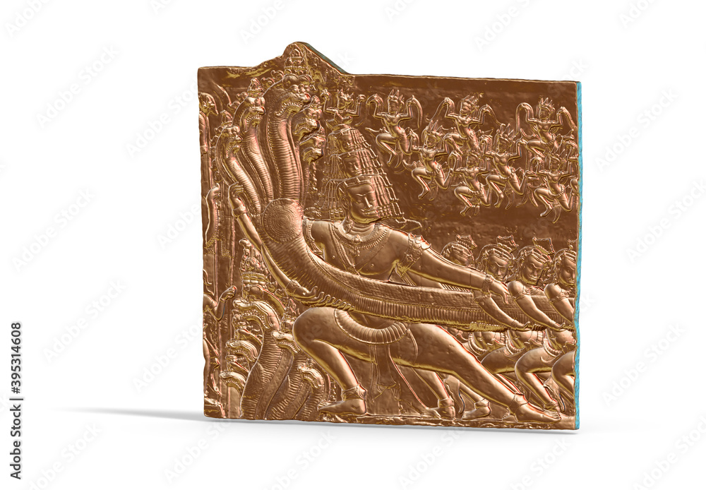 Fototapete a collection of sculptures made in neon style on a black background for your design ideas. 3d render