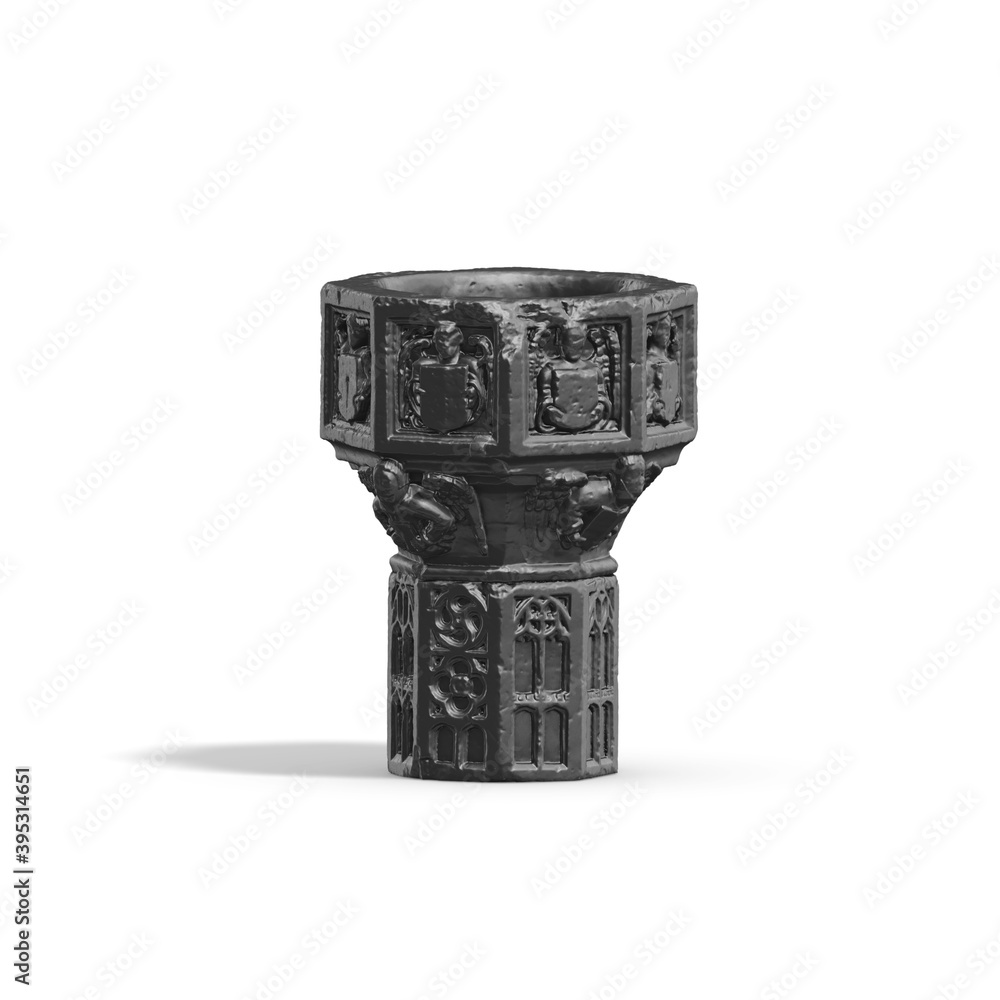 Fototapete a collection of sculptures made in neon style on a black background for your design ideas. 3d render