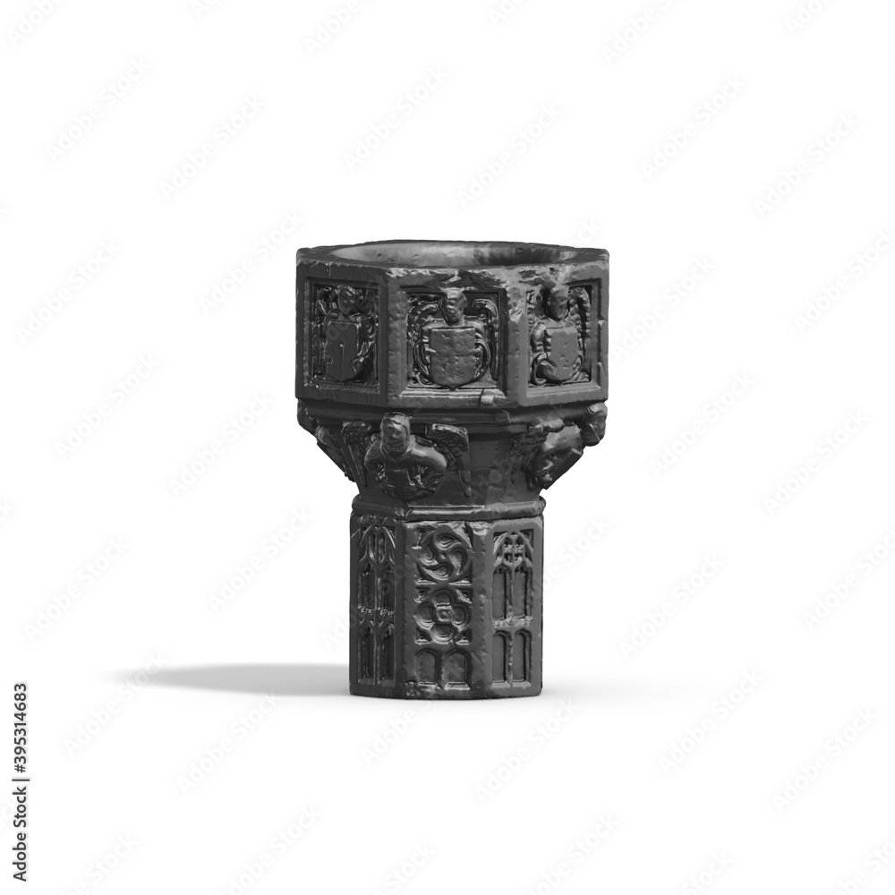 Fototapete a collection of sculptures made in neon style on a black background for your design ideas. 3d render