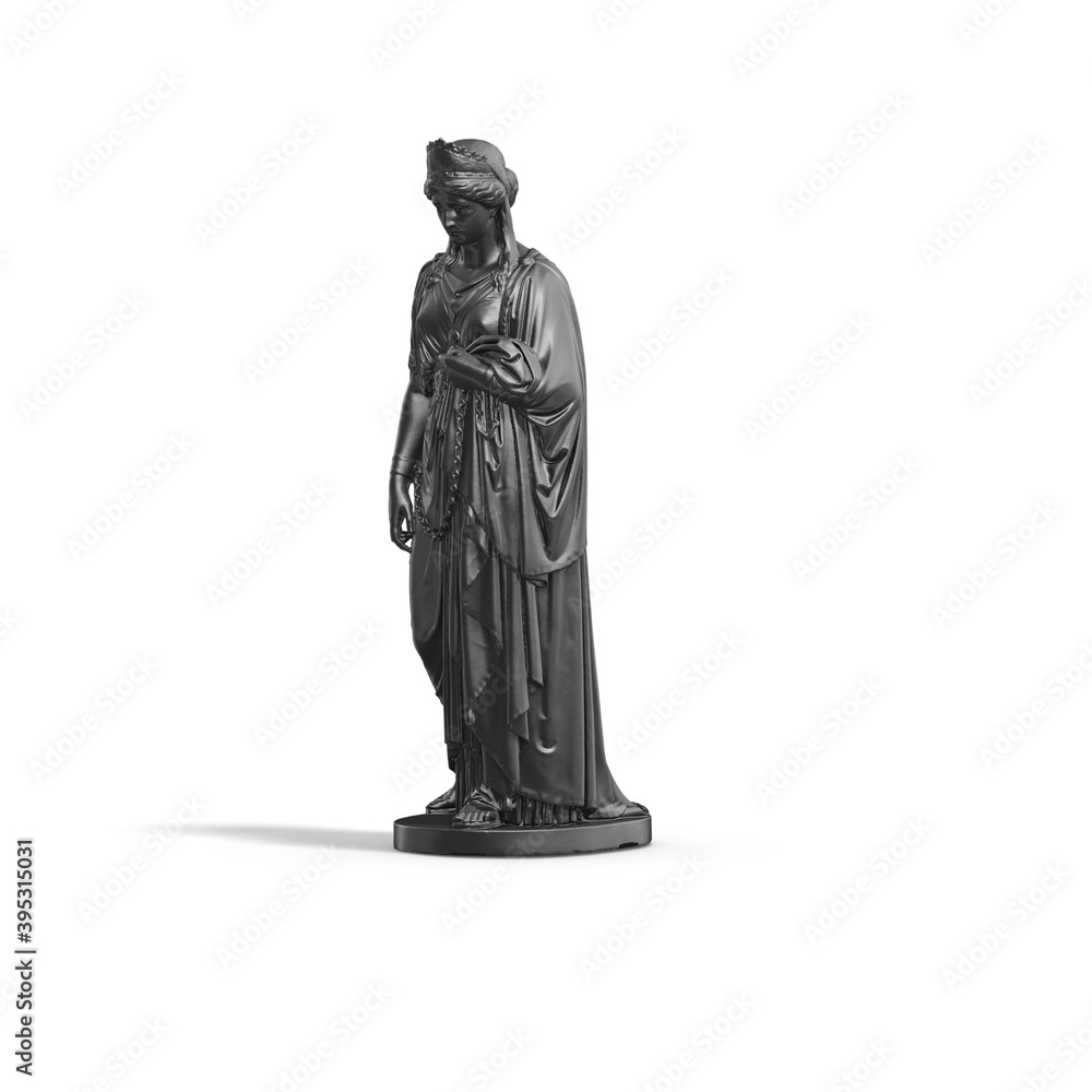 Fototapete a collection of sculptures made in neon style on a black background for your design ideas. 3d render