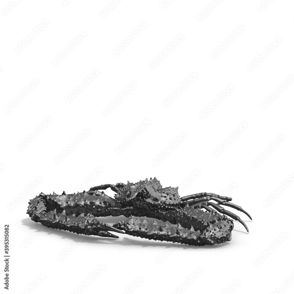 Fototapete A collection of sculptures made in neon style on a black background for your design ideas. 3D rendering of objects that can be stylized. Combine the shape by adjusting the color and achieve new effect