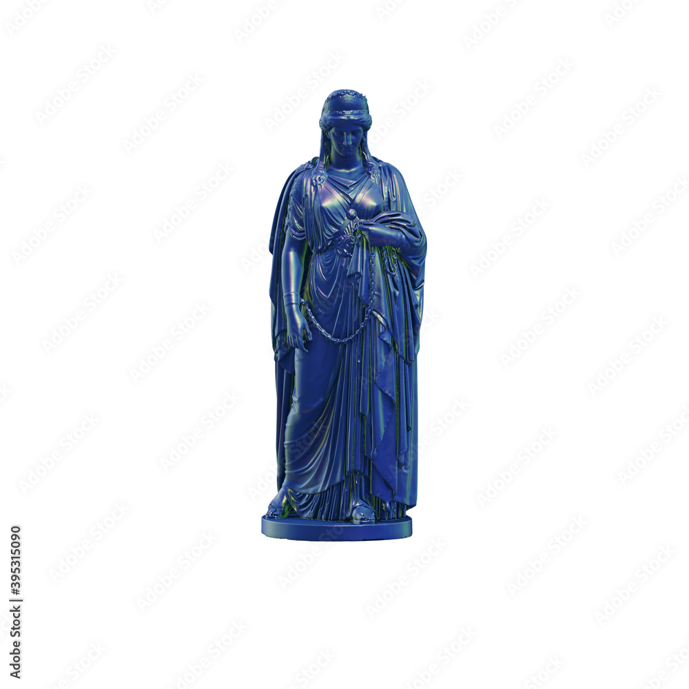 Fototapete a collection of sculptures made in neon style on a black background for your design ideas. 3d render