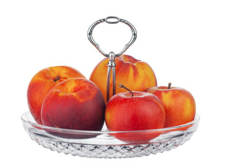 Glass fruit bowl / storage container isolated on white