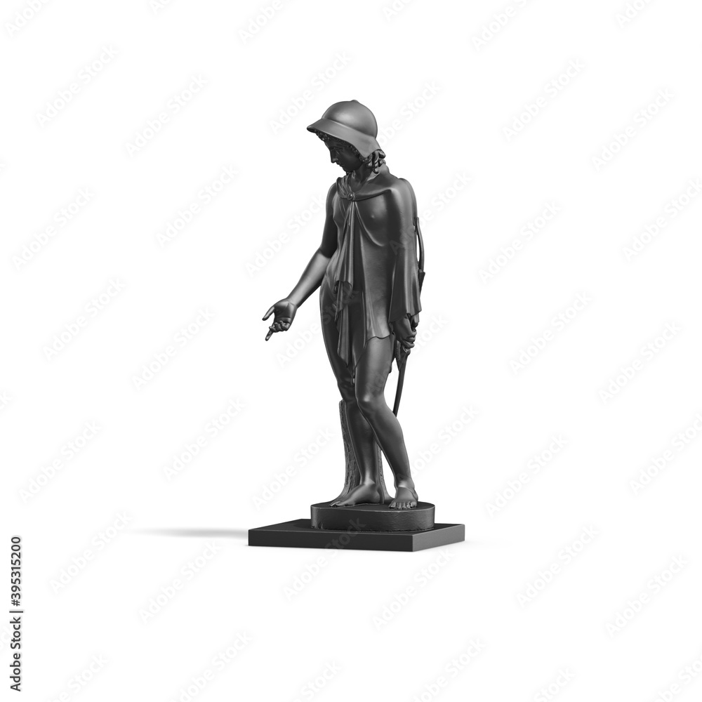 Fototapete a collection of sculptures made in neon style on a black background for your design ideas. 3d render