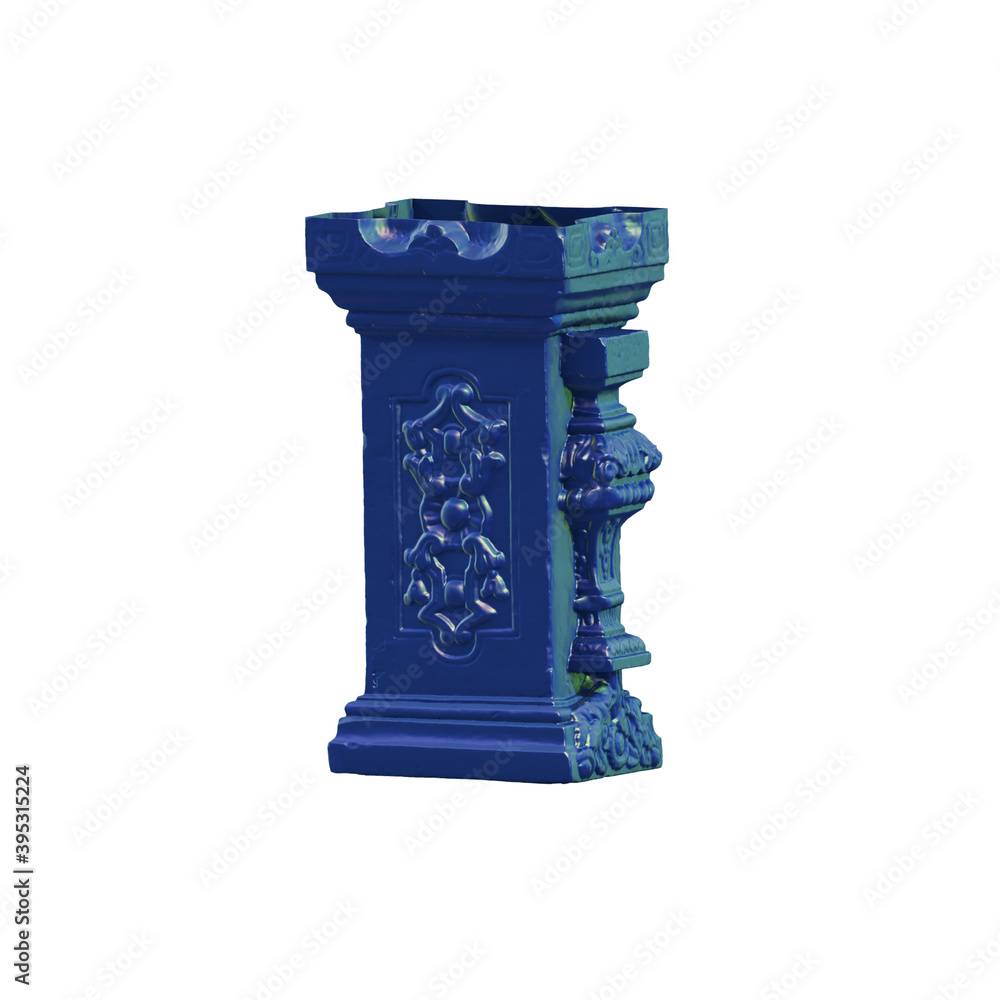 Fototapete a collection of sculptures made in neon style on a black background for your design ideas. 3d render