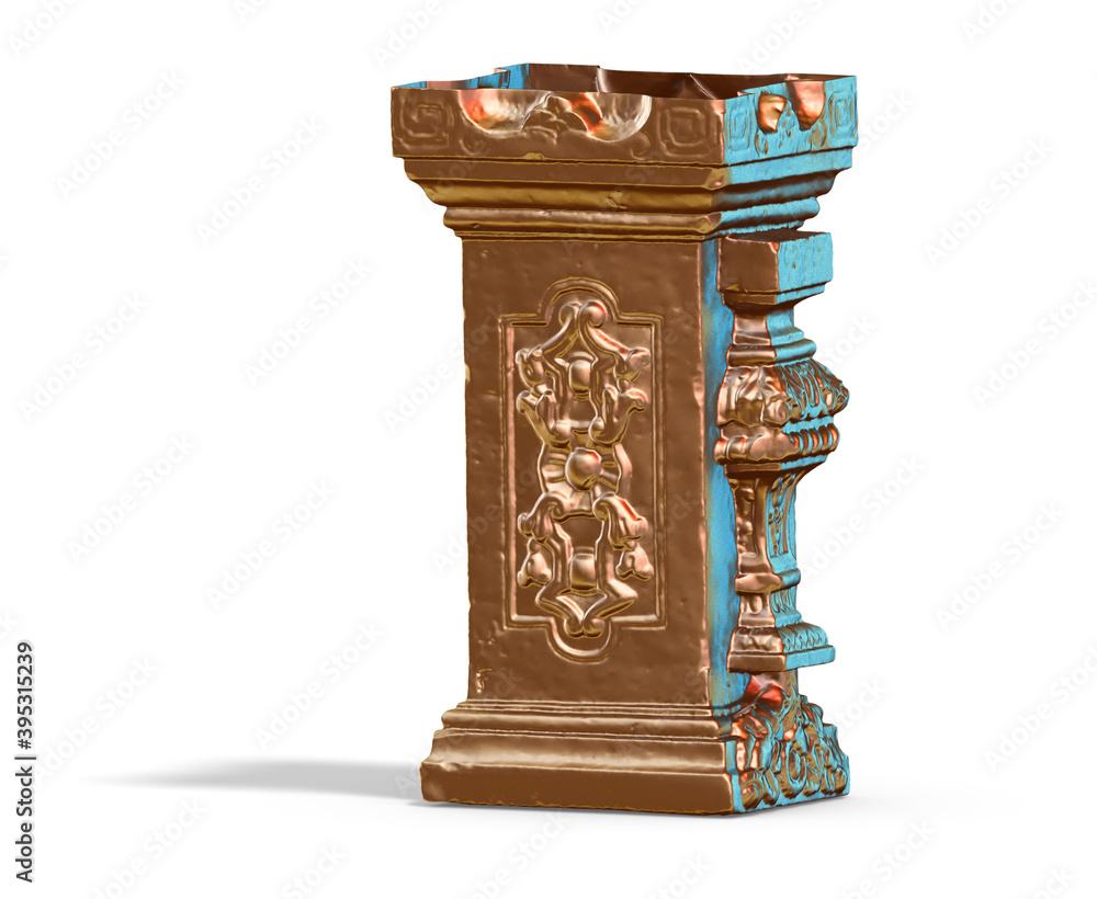 Fototapete a collection of sculptures made in neon style on a black background for your design ideas. 3d render