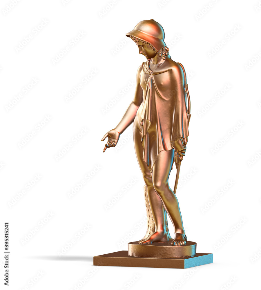 Fototapete a collection of sculptures made in neon style on a black background for your design ideas. 3d render