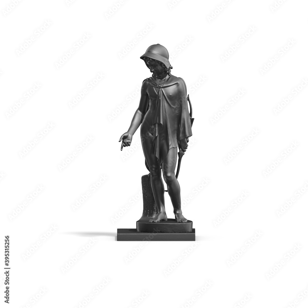 Poster a collection of sculptures made in neon style on a black background for your design ideas. 3d render