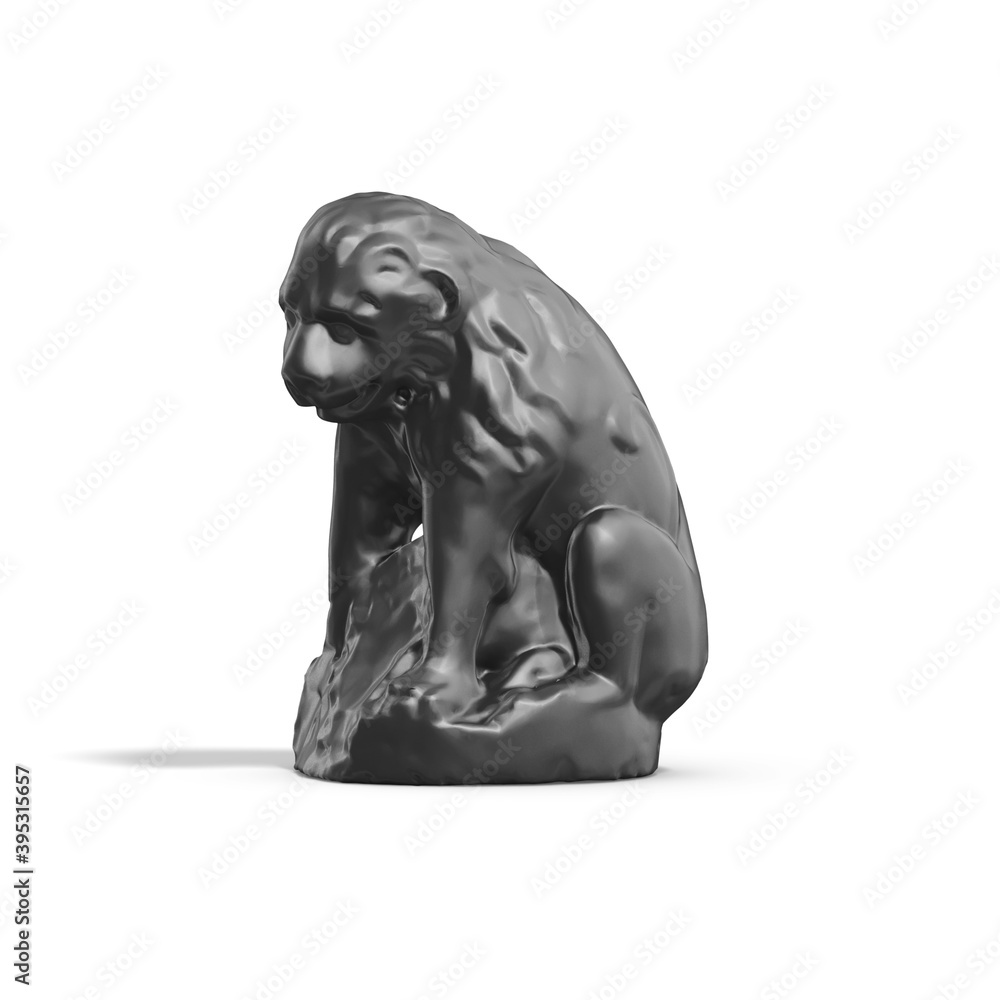 Fototapete a collection of sculptures made in neon style on a black background for your design ideas. 3d render