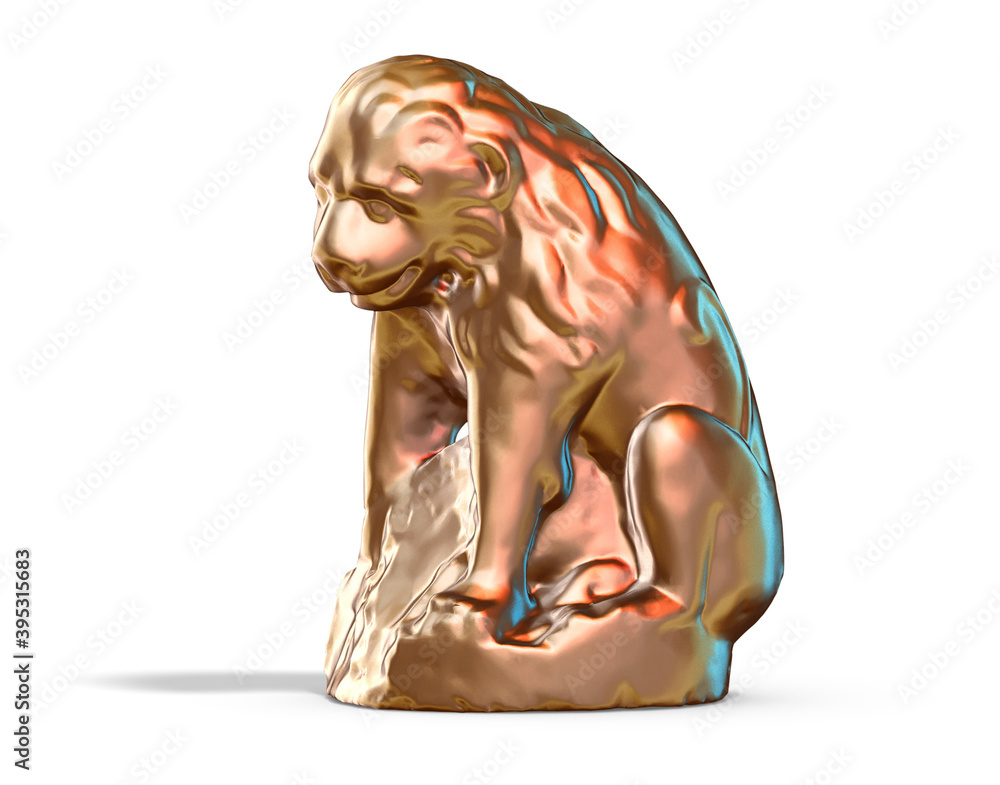 Fototapete a collection of sculptures made in neon style on a black background for your design ideas. 3d render