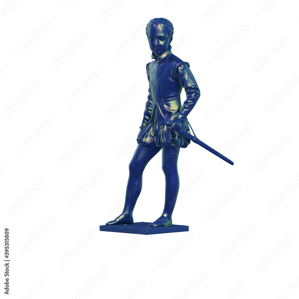 Fototapete a collection of sculptures made in neon style on a black background for your design ideas. 3d render