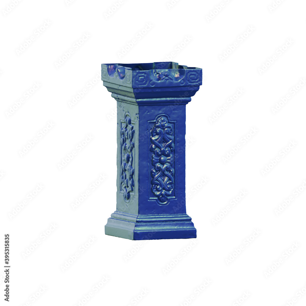 Fototapete a collection of sculptures made in neon style on a black background for your design ideas. 3d render