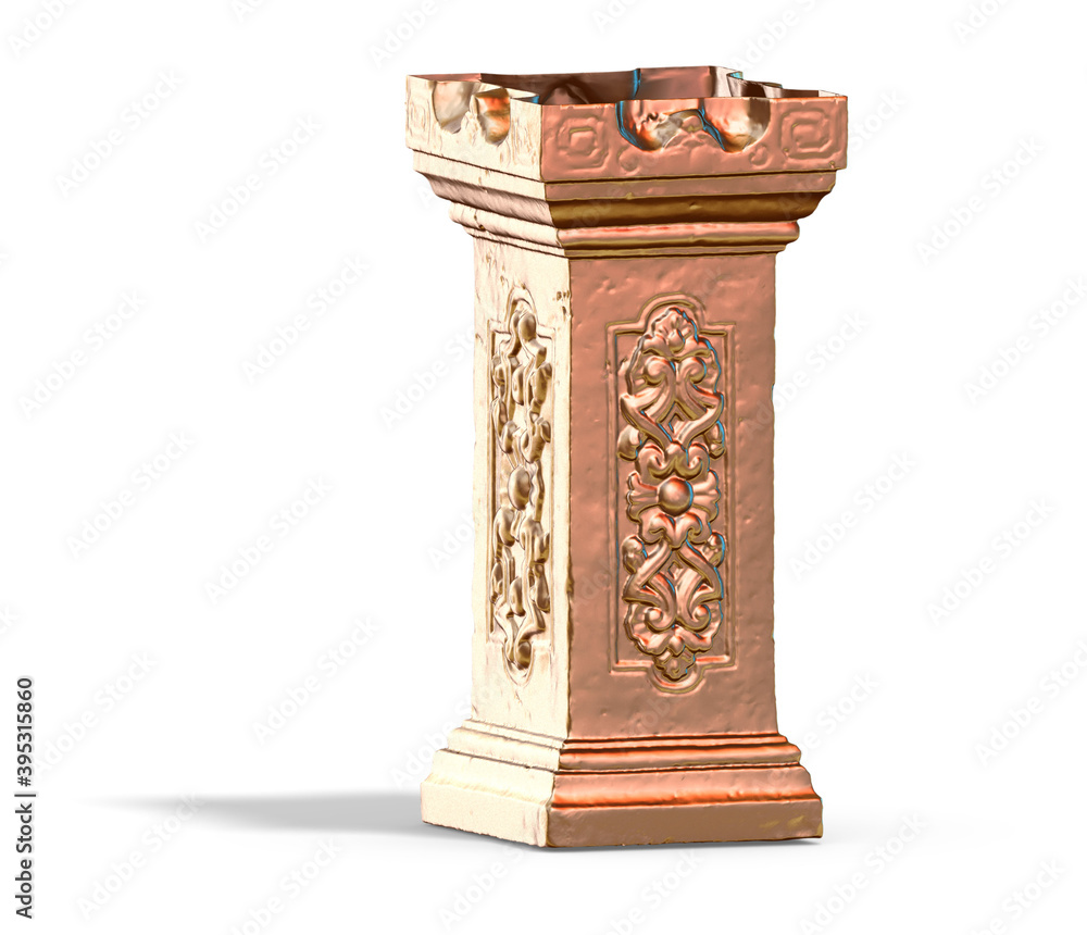 Fototapete a collection of sculptures made in neon style on a black background for your design ideas. 3d render