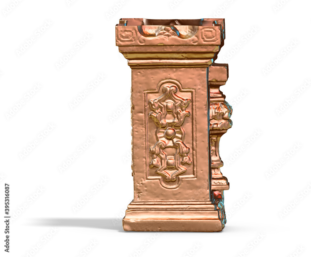Fototapete a collection of sculptures made in neon style on a black background for your design ideas. 3d render